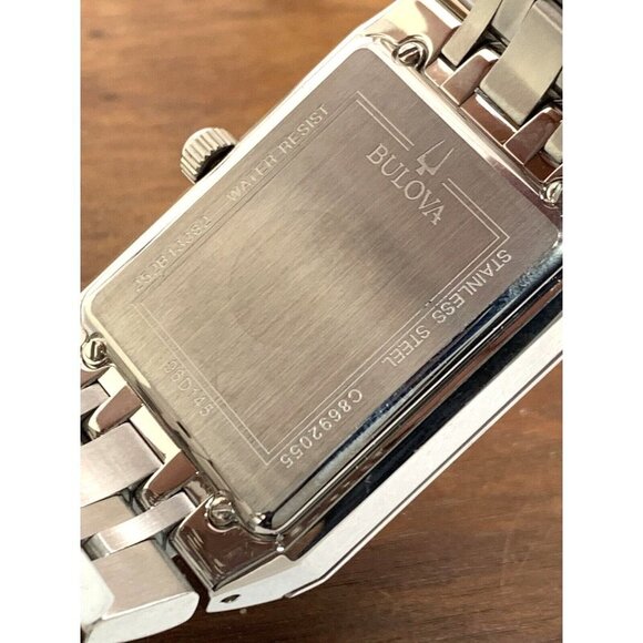 Bulova Men's Watch 96D145 Diamond Black Dial Silver Stainless Steel Quar… - Picture 6 of 14